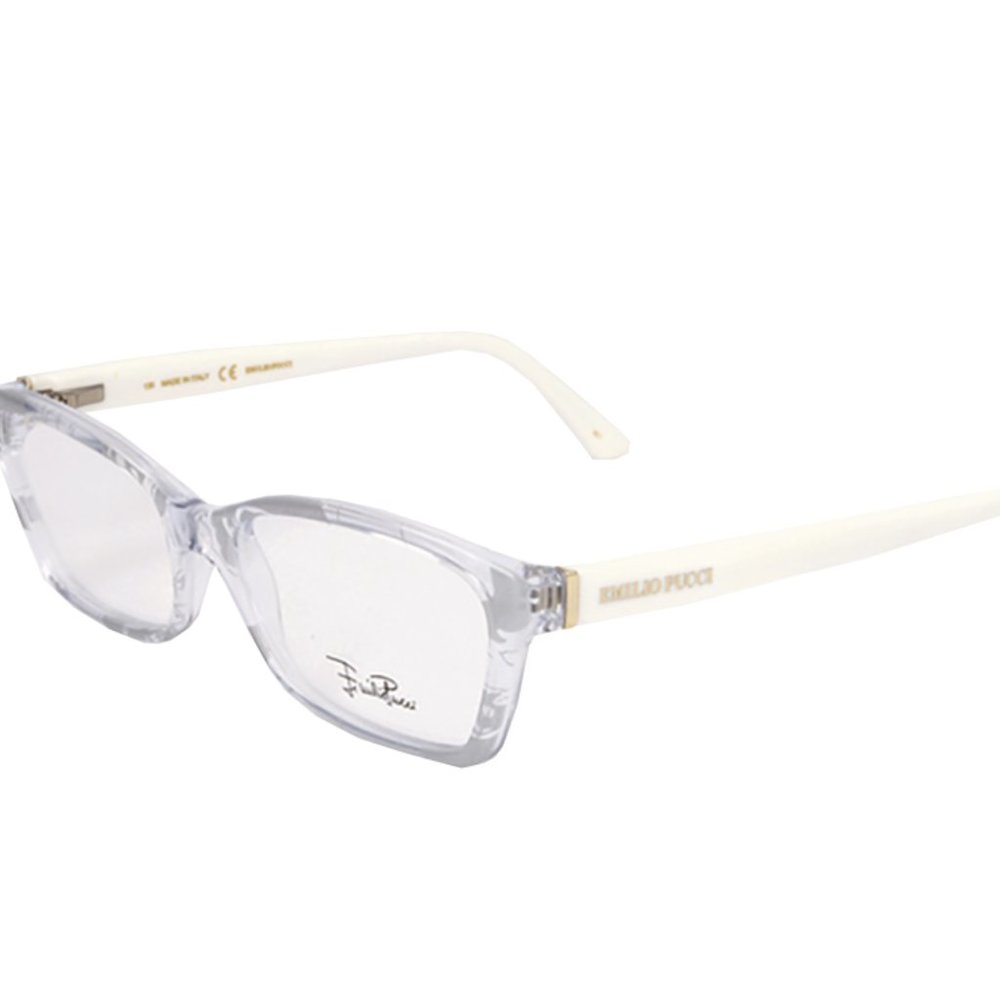 NEW   EMILIO PUCCI EP2715 53-15-135 CRYSTAL WHITE EYEGLASSES
